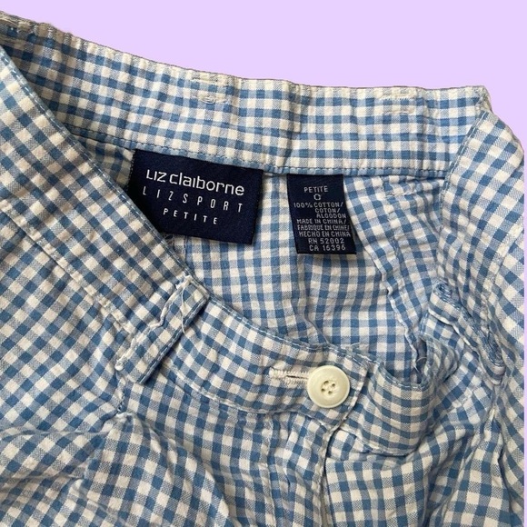 Vintage 90s Blue and white gingham high waisted shorts 🔥 - Picture 3 of 3